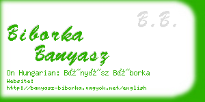 biborka banyasz business card